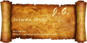 Jelenka Ottó névjegykártya